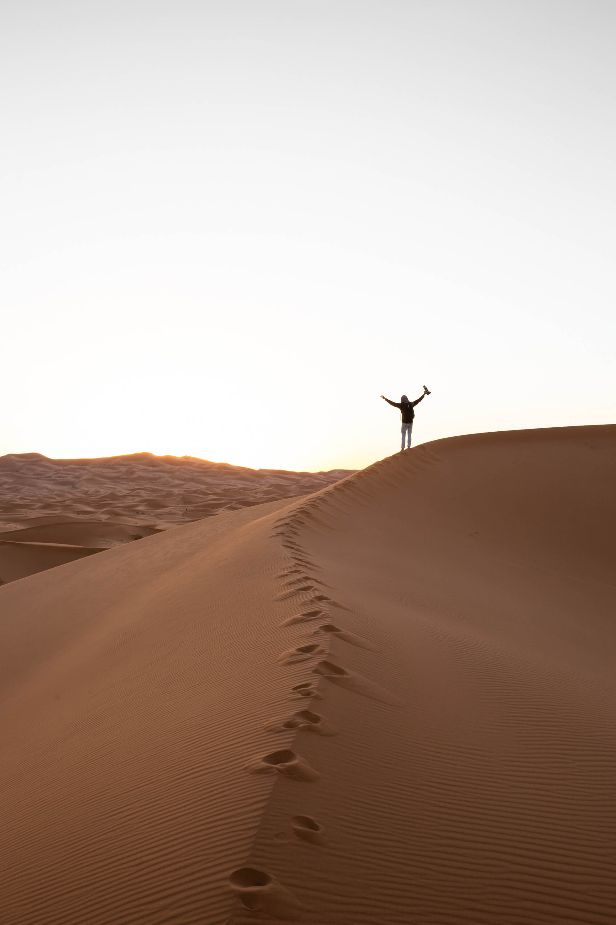 Guest celebrating on a dune